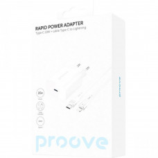 Мережевий зарядний пристрій Proove Rapid 20W USB-C + кабель USB-C to Lightning (WCRP20012102)