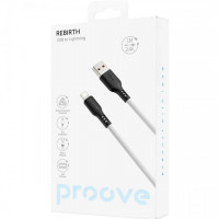 Кабель Proove Rebirth USB to Lightning 2.4A (1m) White/Black (CCRE60001102)