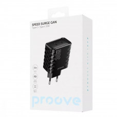 Мережевий зарядний пристрій Proove Speed Surge GaN 35W Type-C + Type-C Black (WCSS30020001)
