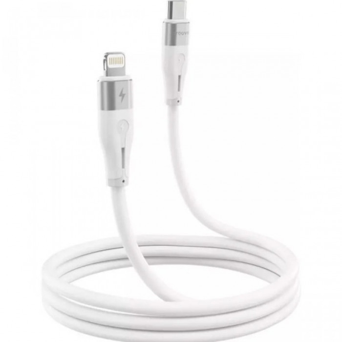 Кабель Proove Soft Silicone Type-C to Lightning 27W (1m) White (CCSO27002102)