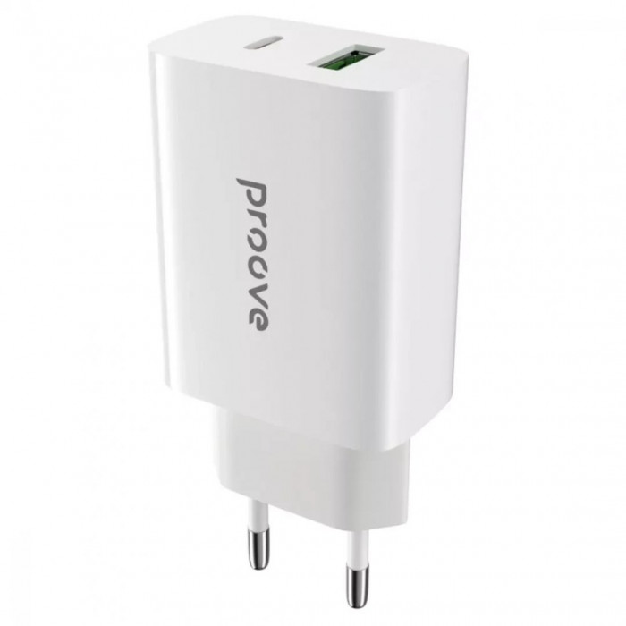 Мережевий зарядний пристрій Proove Rapid 20W Type-C+USB-C White (WCRP20110002)