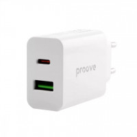 Сетевое зарядное устройство Proove Rapid 20W Type-C+USB-C White (WCRP20110002)