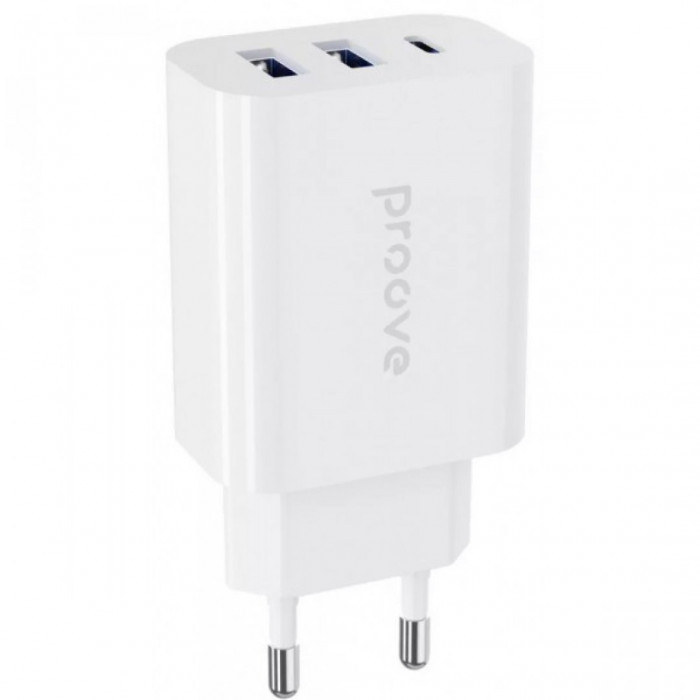 Мережевий зарядний пристрій Proove Rapid 30W 2 USB + USB-C White (WCRP30210002)