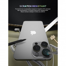 Защитное стекло для камеры ArmorStandart Supreme Black Icon для iPhone 15 Pro/15 Pro Max Natural Titanium (ARM76592)