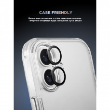 Защитное стекло для камеры ArmorStandart Supreme BI для iPhone 16/16 Plus Black (ARM79425)