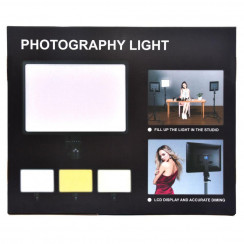 Лампа постійного світла LED Camera Light 36cm Remote Black (A-111)