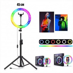 Кільцева лампа RGB MJ18 Black 45см