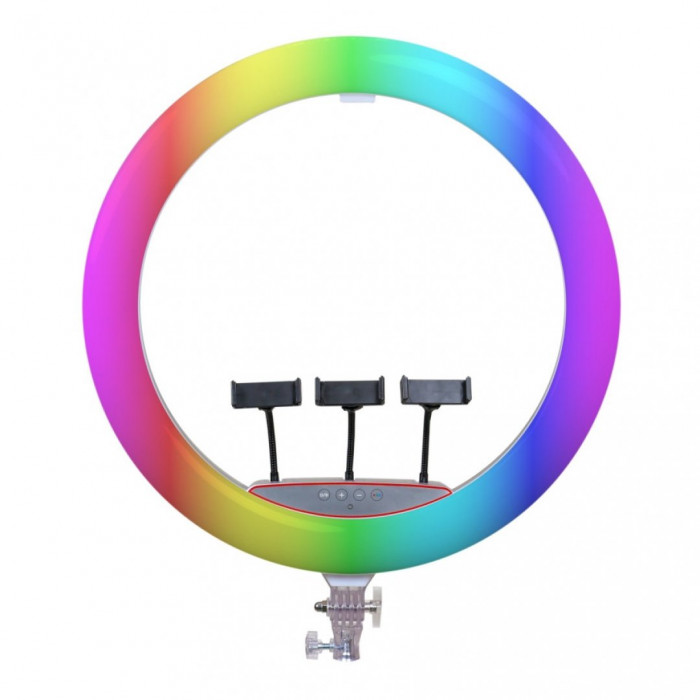 Кільцева лампа RGB Crystal 3D-56 Remote 56см