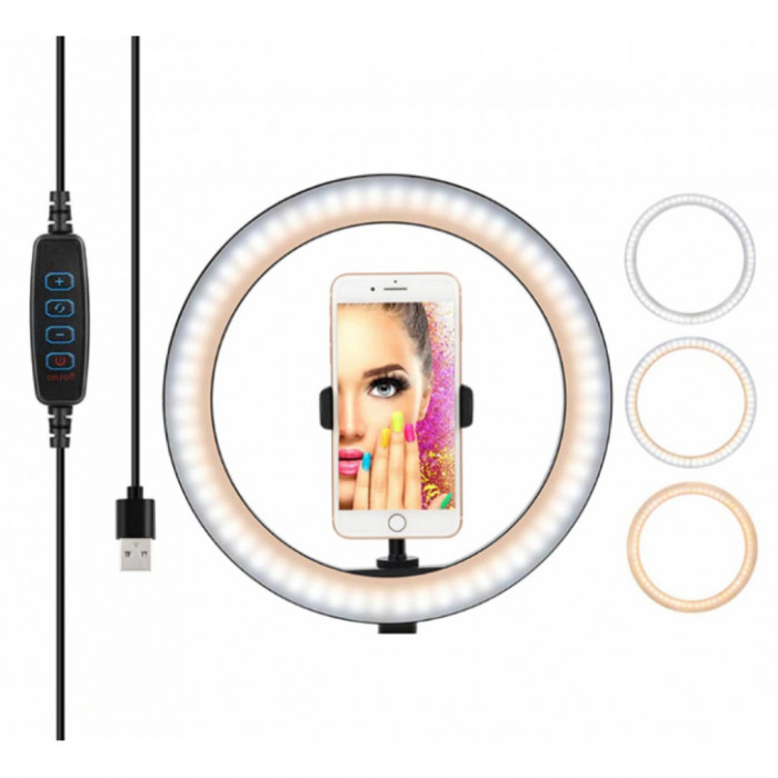 Кільцева лампа Fill Light LED 33cm Black (M-33)