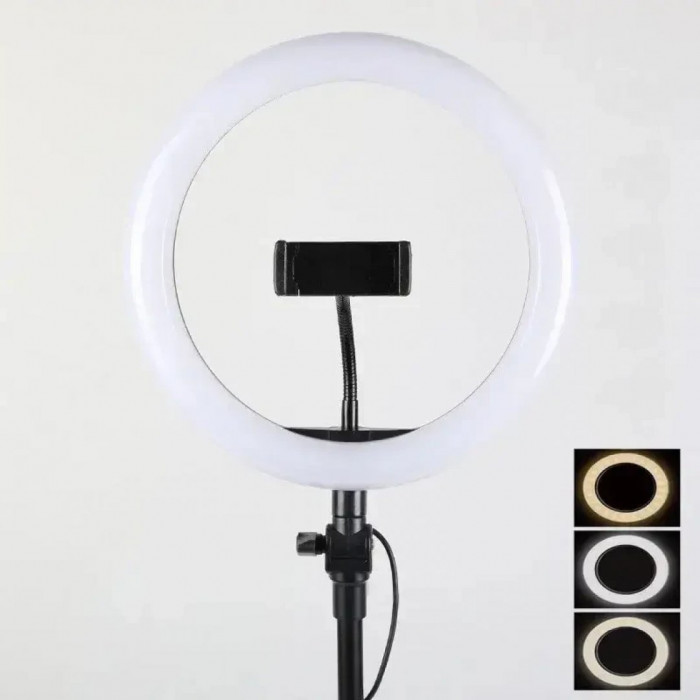 Кільцева лампа LED 26cm Black (QX-260)