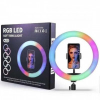 Кільцева лампа RGB MJ33 Black 33см