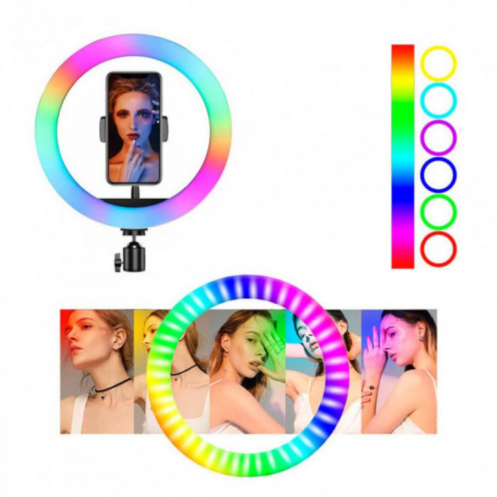 Кільцева RGB-лампа 30 см MJ30 Black