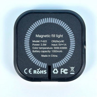 Портативне відеосвітло F-622 Magnetic LED 1000mAh із затискачем White