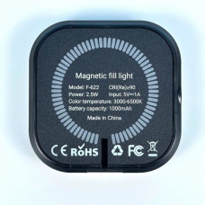 Портативный видеосвет F-622 Magnetic LED 1000mAh с зажимом White