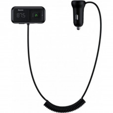 Автомобильное зарядное устройство Baseus FM Launcher S-16 10W 2USB+AUX Black (CCMT000201)