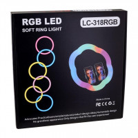 Кільцева лампа RGB LC-318 (Flower Type) 33cm Black