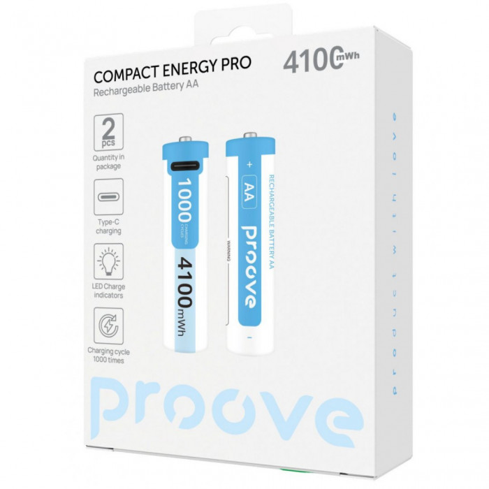 Акумуляторні батарейки Proove Compact Energy Pro AA 2 pcs White (RBCE40702002)