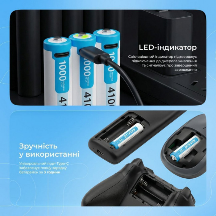 Акумуляторні батарейки Proove Compact Energy Pro AA 2 pcs White (RBCE40702002)