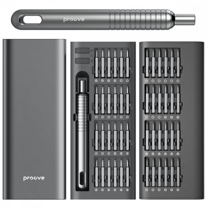 Багатофункціональний набір викруток Proove Fixer 51in1 Gray (MTSF51000003)