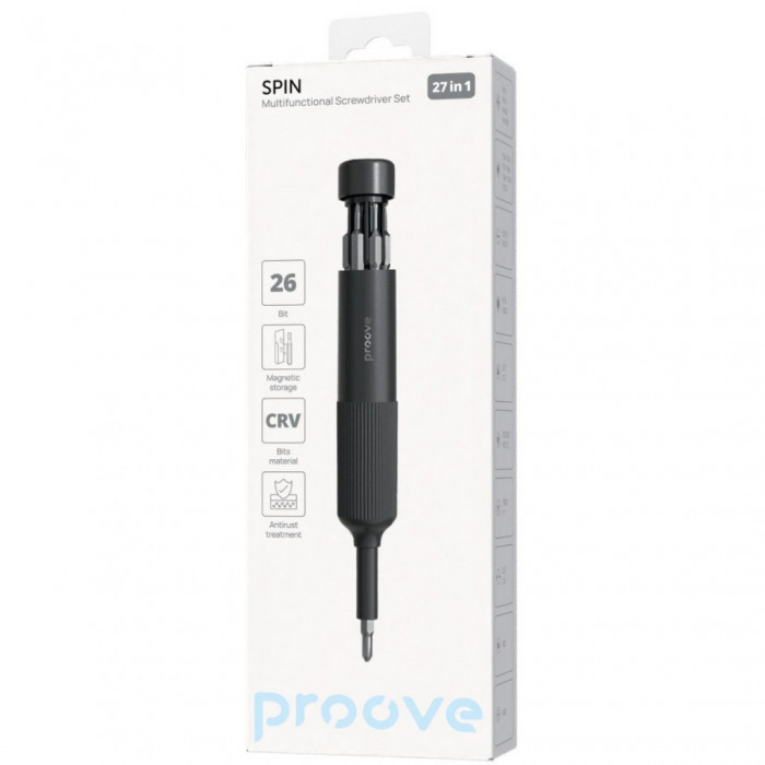 Багатофункціональний набір викруток Proove Spin 27in1 Gray (MTSS27000003)