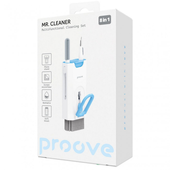 Багатофункціональний набір для чищення Proove Mr. Cleaner 8in1 White (MCS00000802)