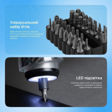 Багатофункціональний набір електричних викруток Proove Driller 36in1 Gray (MTSD35000003)