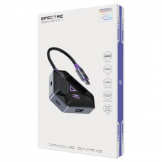 Type-C хаб Proove Gaming Spectre (2*USB3.0 + Type-C + PD100W + HDMI) Dark Gray (HBPG10221205)