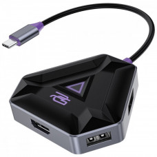 Type-C хаб Proove Gaming Spectre (2*USB3.0 + Type-C + PD100W + HDMI) Dark Gray (HBPG10221205)