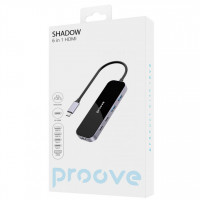 Type-C хаб Proove Shadow (2*USB3.0 + Type-C + PD100W + HDMI) Dark Gray (HBSW10221205)