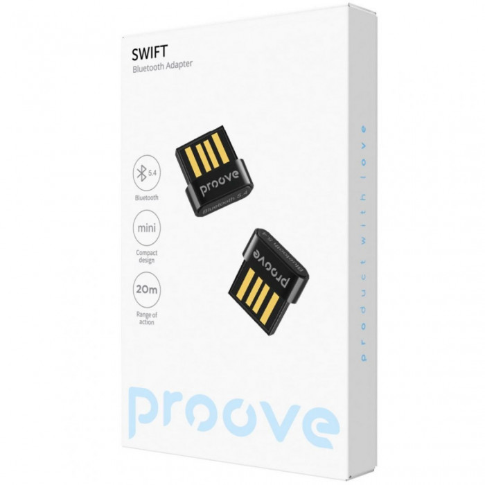 Бездротовий адаптер Proove Swift Bluetooth 5.4 Black (HBCP54001001)