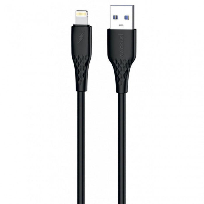 Кабель Proove GridLine USB to Lightning 2.4A (1m) Black (CCGL12001101)