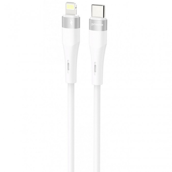 Кабель Proove Light Silicone Plus Type-C to Lightning 27W (1m) White (CCLS27002102)