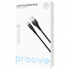 Кабель Proove Light Silicone Plus USB to Type-C 3A (1m) Black (CCLS15001201)