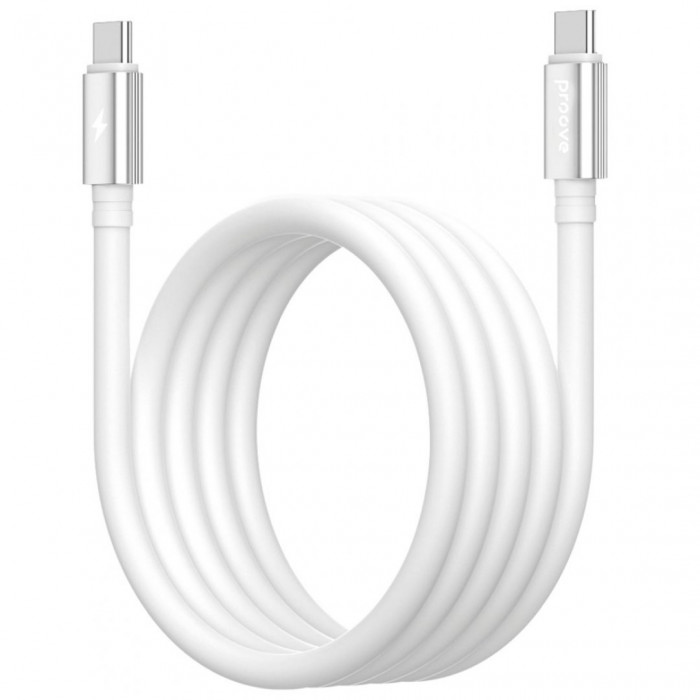 Кабель Proove Magneto Type-C to Type-C 60W (1m) White (CCMA60002202)