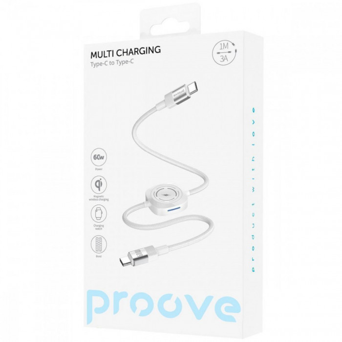 Кабель Proove Multi Charging Type-C to Type-C 60W White (CCMT27002101)
