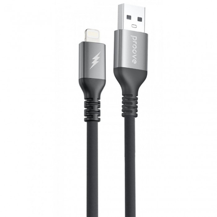 Кабель Proove ReGen Silicone USB to Lightning 2.4A (1m) Black (CCRS12001101)