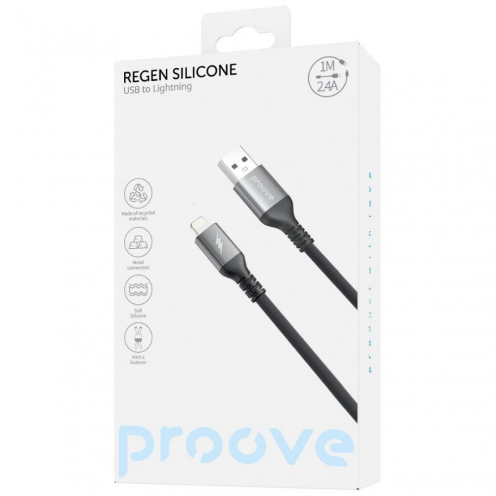 Кабель Proove ReGen Silicone USB to Lightning 2.4A (1m) White (CCRS15001102)