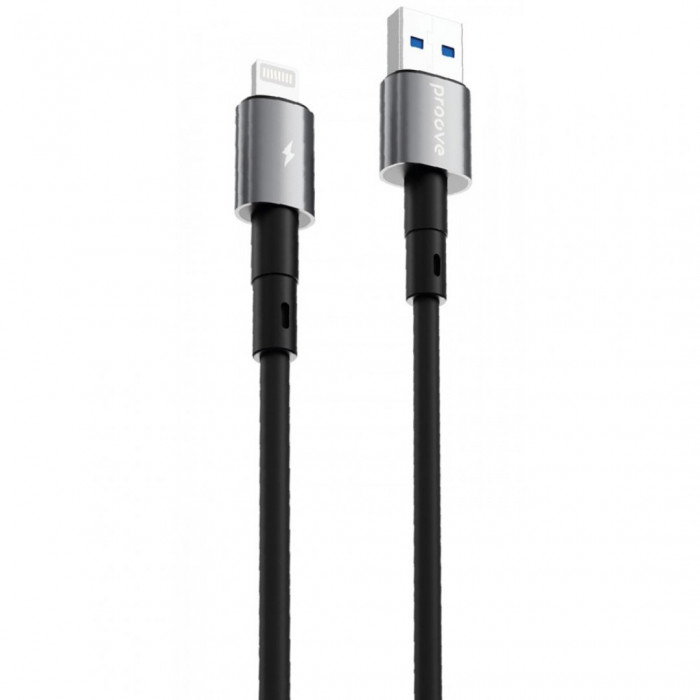 Кабель Proove Silicraft USB to Lightning 2.4A (1m) Black (CCSC12001101)