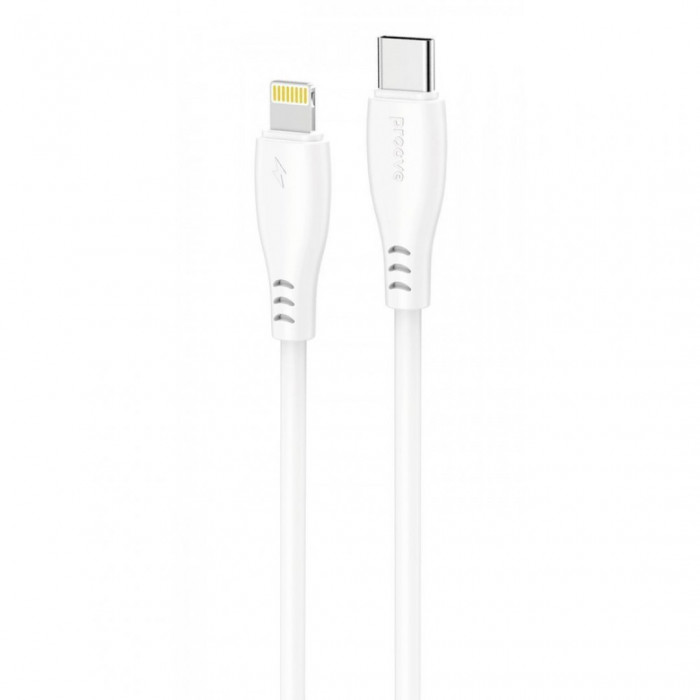 Кабель Proove Simple Silicone Type-C to Lightning 27W (1m) White (CCSS27002102)