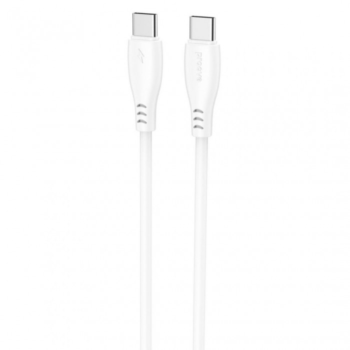 Кабель Proove Simple Silicone Type-C to Type-C 60W (2m) White (CCSI60002222)