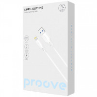 Кабель Proove Simple Silicone USB to Lightning 2.4A (2m) White (CCSS12001122)