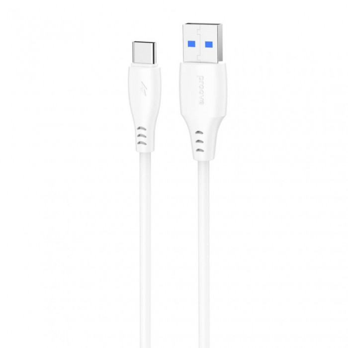 Кабель Proove Simple Silicone USB to Type-C 3A (1m) White (CCSS15001202)