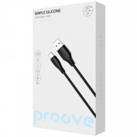 Кабель Proove Simple Silicone USB to Type-C 3A (2m) Black (CCSS15001221)