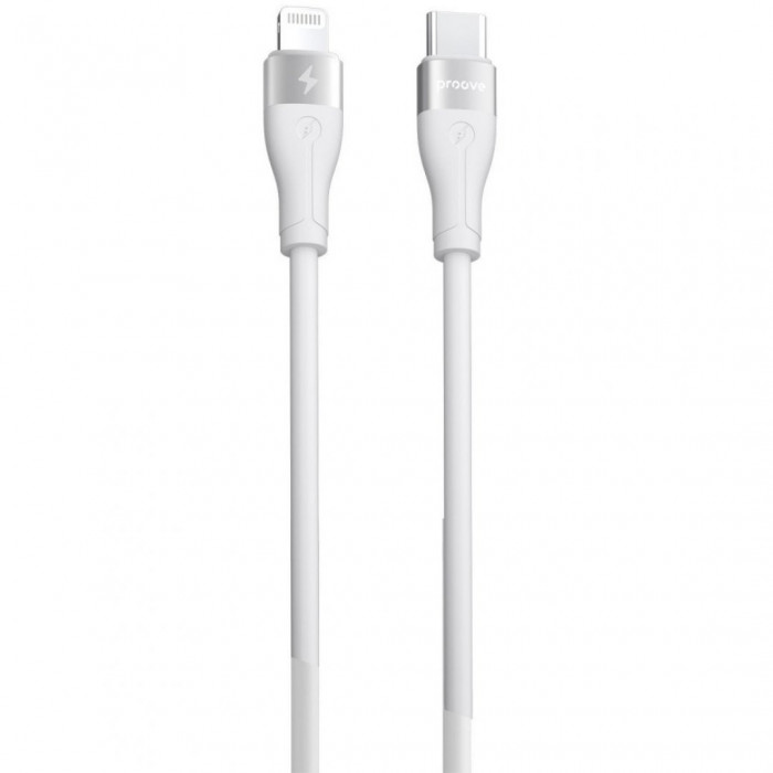 Кабель Proove Soft Silicone Type-C to Lightning 27W (2m) White (CCSO27002122)