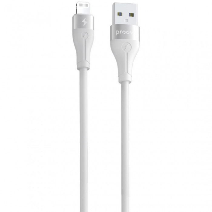 Кабель Proove Soft Silicone USB to Lightning 2.4A (1m) White (CCSO20001102)