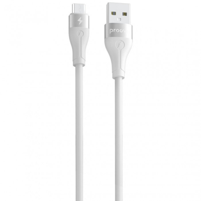 Кабель Proove Soft Silicone USB to Micro USB 2.4A (1m) White (CCSO20001302)