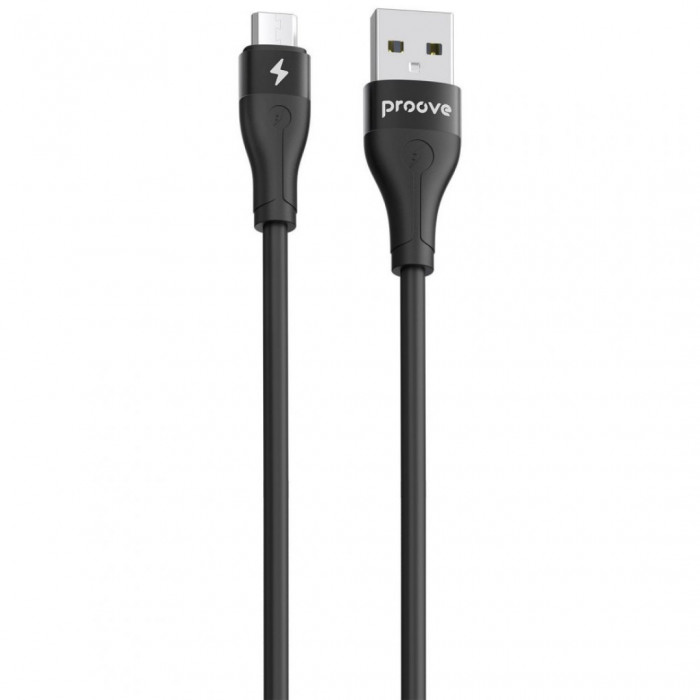 Кабель Proove Soft Silicone USB to Micro USB 2.4A (1m) Black (CCSO20001301)