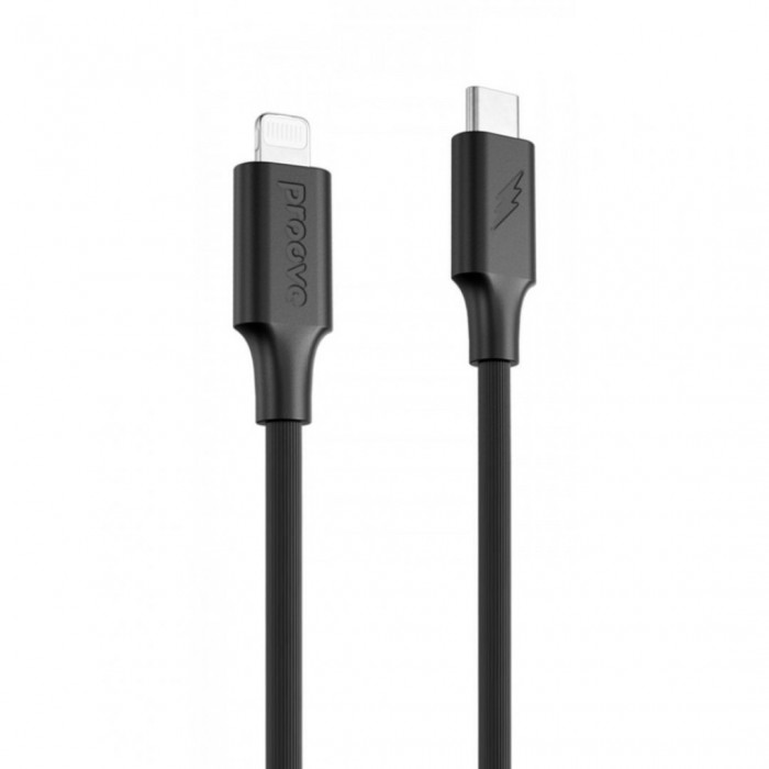 Кабель Proove Striped Silicone Type-C to Lightning (1m) Black (CCSS00002101)