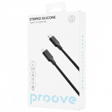 Кабель Proove Striped Silicone Type-C to Lightning (1m) Black (CCSS00002101)