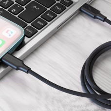 Кабель Proove Striped Silicone Type-C to Lightning (1m) Black (CCSS00002101)